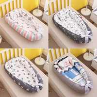 baby nest bed with pillow 8550cm portable crib travel bed infant toddler cotton cradle for baby bed bassinet bumpe r1w4