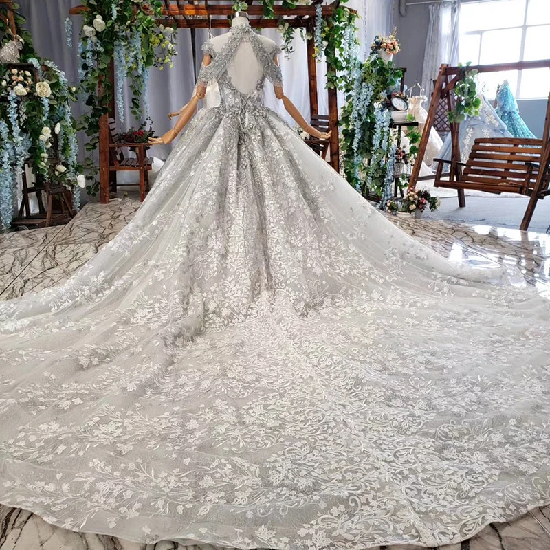 HTL801 elegant evening dress long 2020 beading appliques flowers boat neck gown with shoulder chain sukienka wieczorowa | Свадьбы и