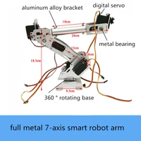 szdoit a7 7dof metal smart robot arm abb 7 axis robotic model high torque digital servo diy education free steering wheel