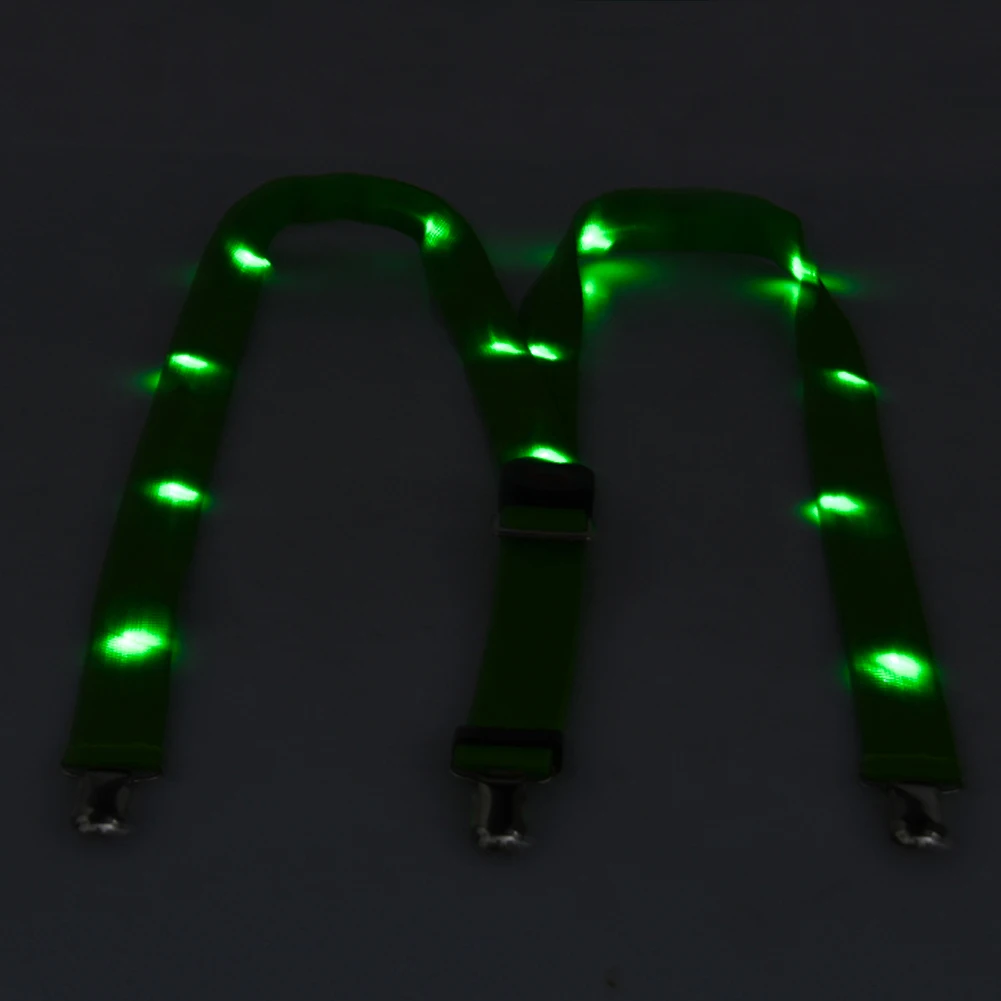 

1PCS Printed LED Suspenders Men 3 Clips-On Braces Vintage Look Mens Suspender For Trousers Husband Male Suspensorio For Skirt