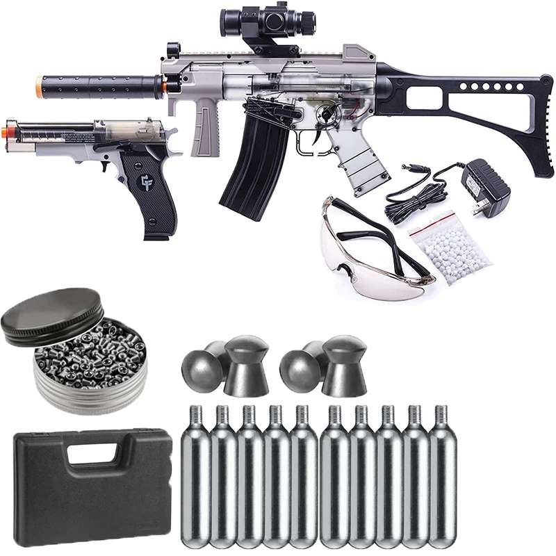 

Best selling wear-resistant CO2 gun, 5x12 carbon dioxide tank and a pack of 500 carat lead bullets, metal wall brand