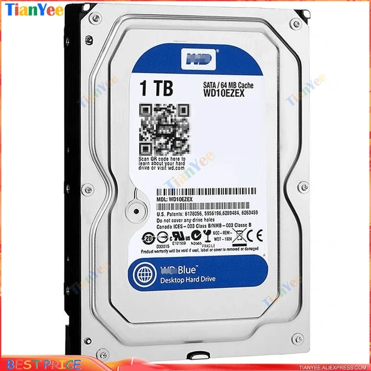 W. D. 1 ТБ Blue / Western Data Wd10ezex 1t Desktop 3,5 
