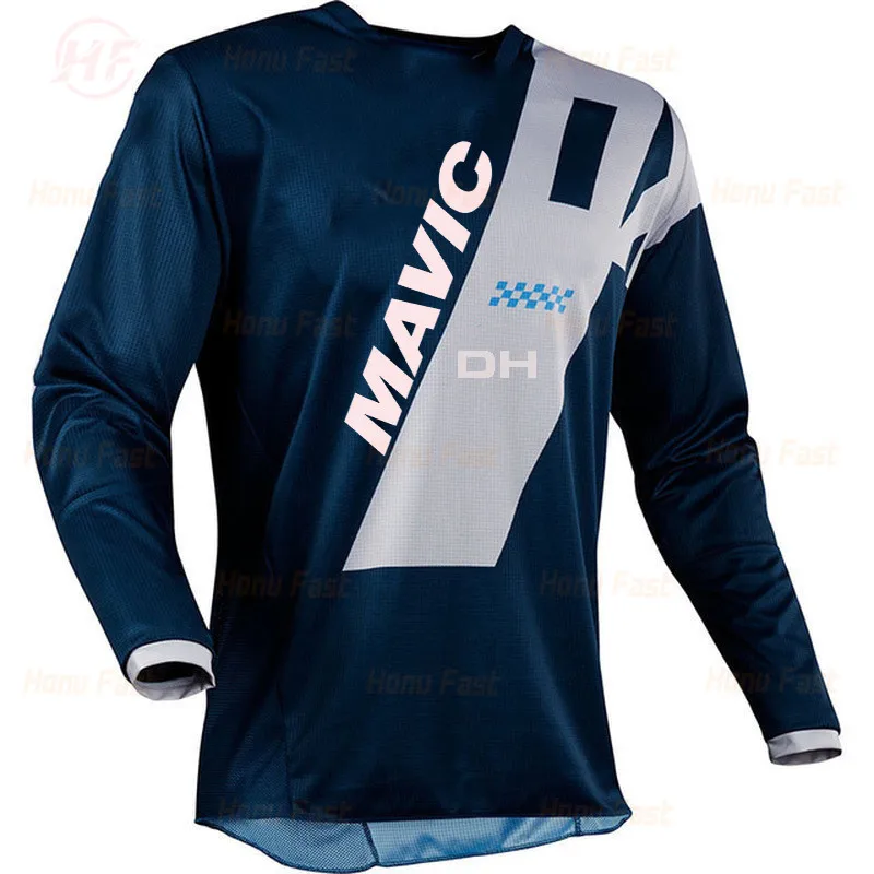 

Cross-country mountain bike cycling jersey MAVIC DH cross-country motorcycle sports jersey, quick-drying and breathable T-shirt