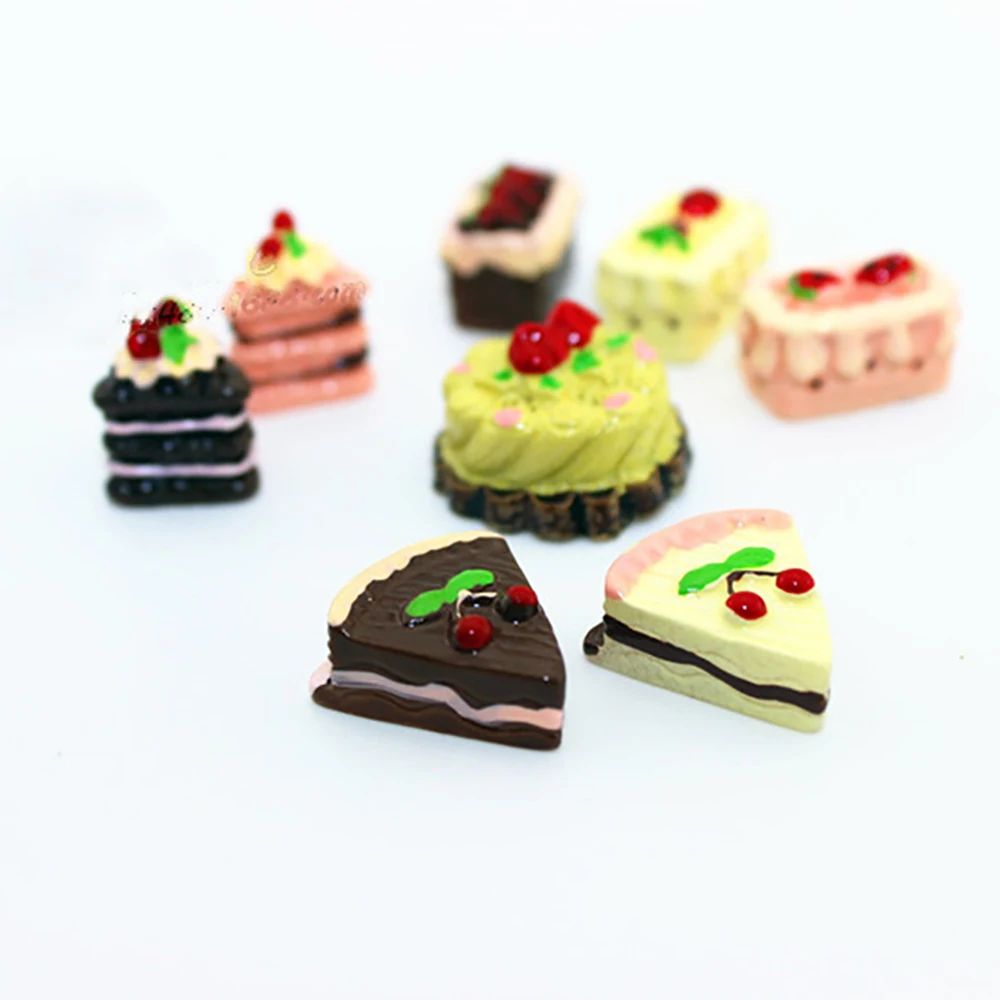 Миниатюрные аксессуары для кукольного домика из смолы имитация торта на день