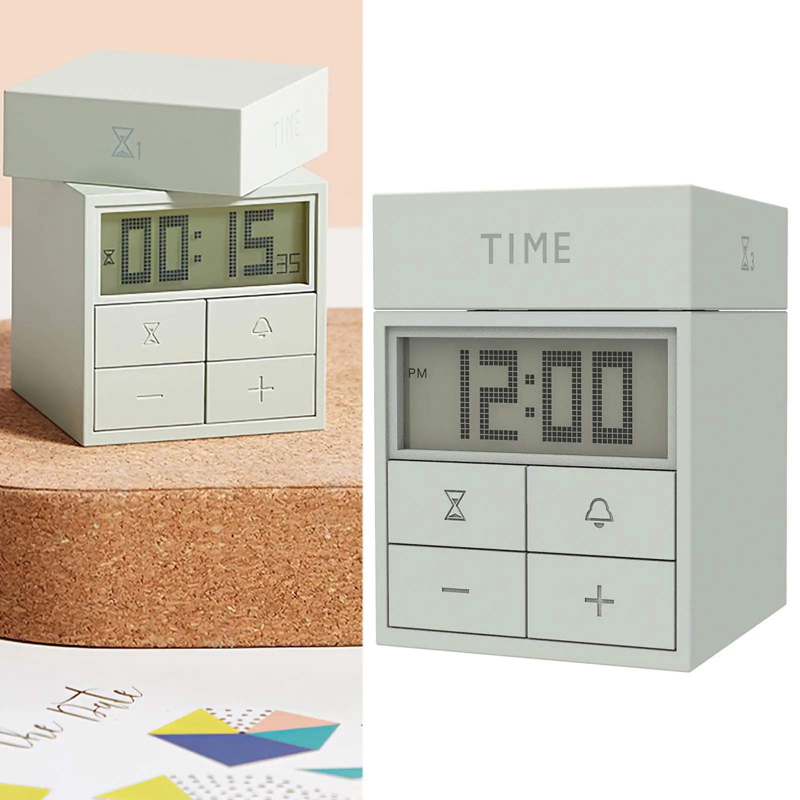 Настольные часы 3-в-1 цифровой таймер для кухни готовки обучения работы с обратным