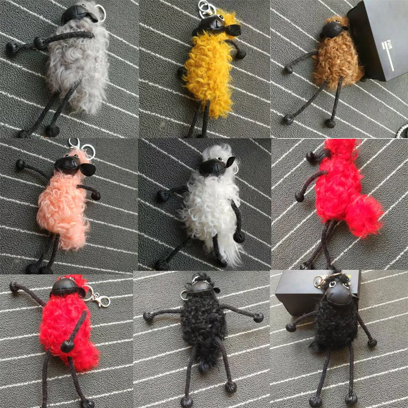 Хит продаж брелок для ключей в виде овечки монстра ювелирная цепочка помпон из