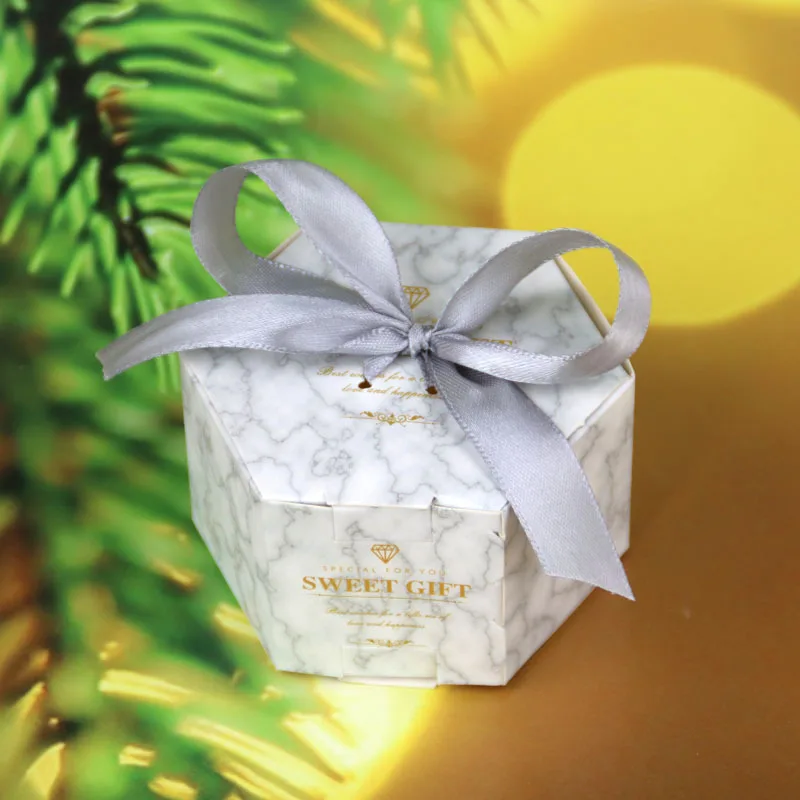 Фламинго Шестигранная конфетная коробка бумажная упаковка для шоколада