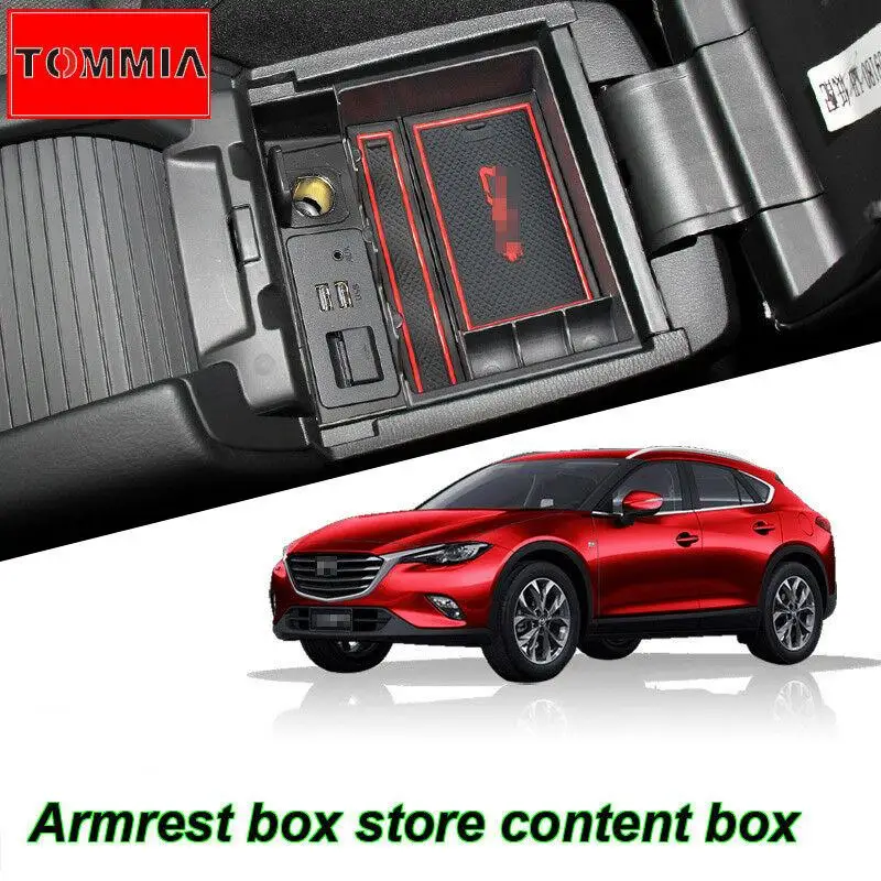 

Car Interior Console Armrest Storage Box Organizer Holder For Mazda CX-4