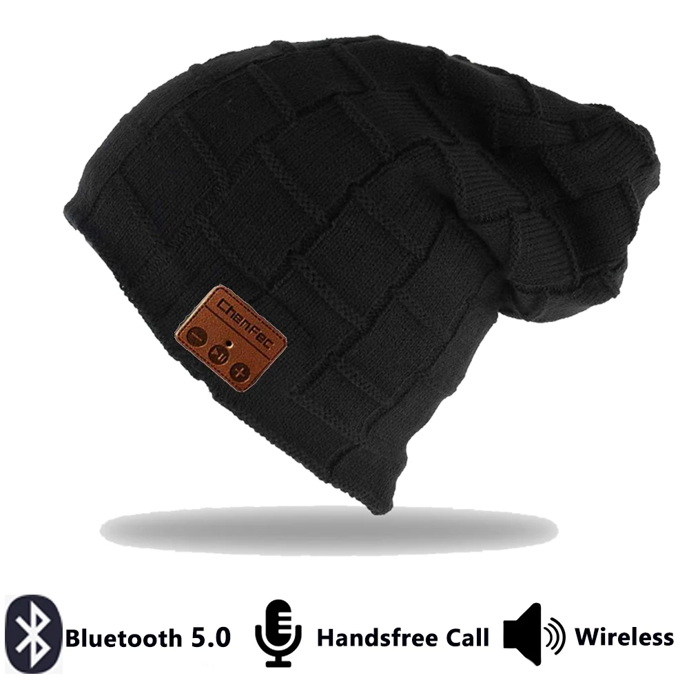 Новинка, беспроводная Bluetooth гарнитура, шапка, вязаная, Bluetooth 5,0, шапка, наушники, теплые зимние шапки, музыкальные наушники, лучший рождественский подарок