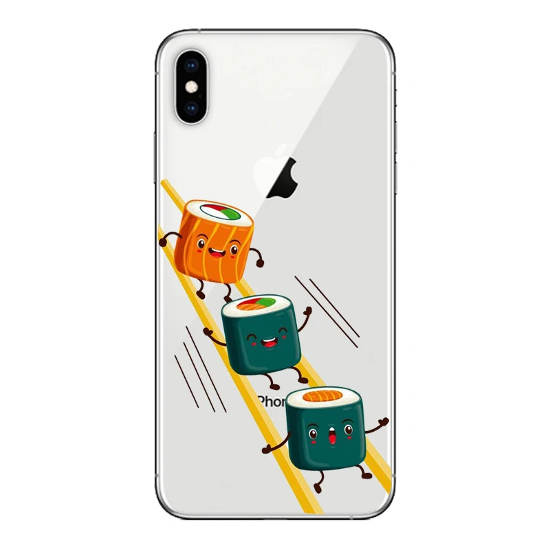 Силиконовый мягкий чехол для телефона с рисунком суши мопса iPhone 11 11Pro X XS MAX 6 6s 7 8