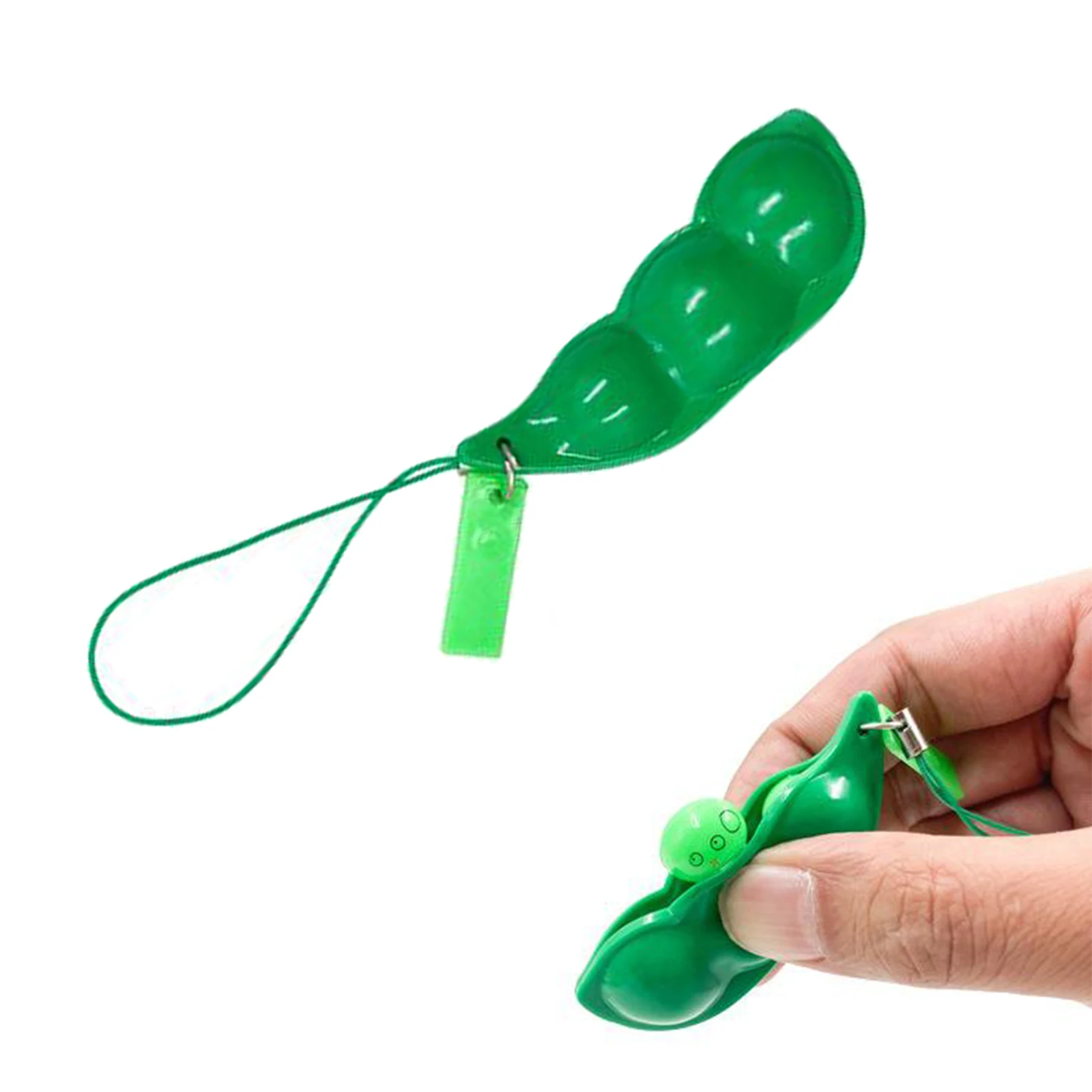 

Игрушка Против тревоги, сенсорный стресс, кольцо для ключей с зеленым горохом, подарок