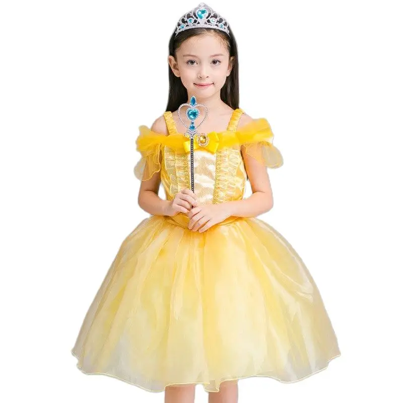 Disney Frozen dress Cosplay Costume Custom Kids Princess Sequined Cotton Baby Girls Vestidos Children christmas moana elsa | Детская