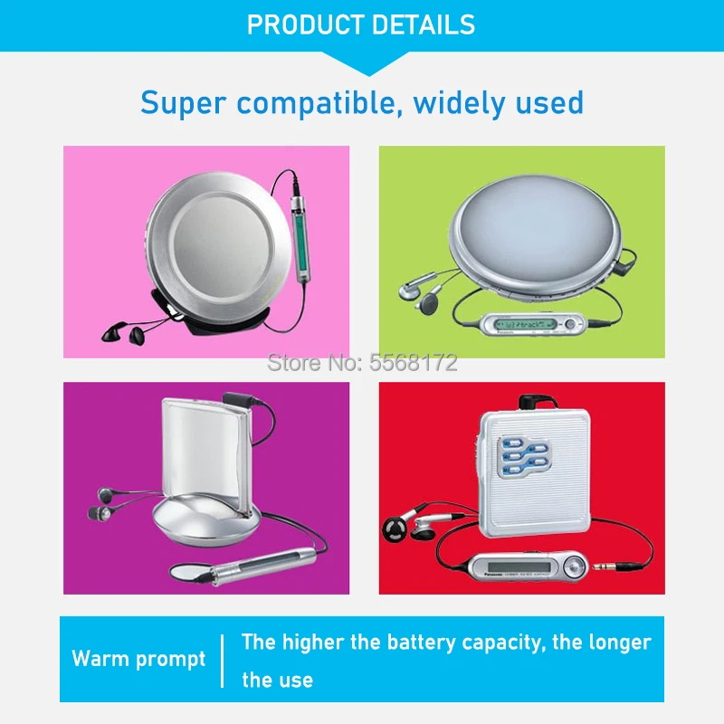 

1.2V 7/5F6 67F6 1450mAh NI-MH Chewing Gum battery 7/5 F6 cell for panasonic sony MD CD cassette player