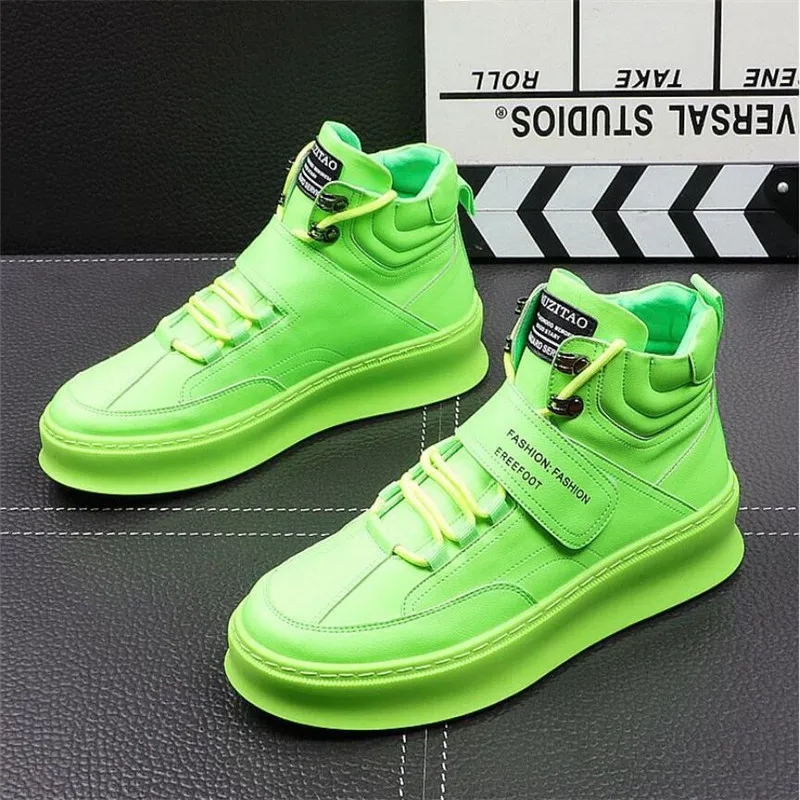 

New Luxury Men Fashion Casual Shoes Spring Autumn Slip on High Top Hip Hop Sneakers Male Youth Trending Leisure Loafers