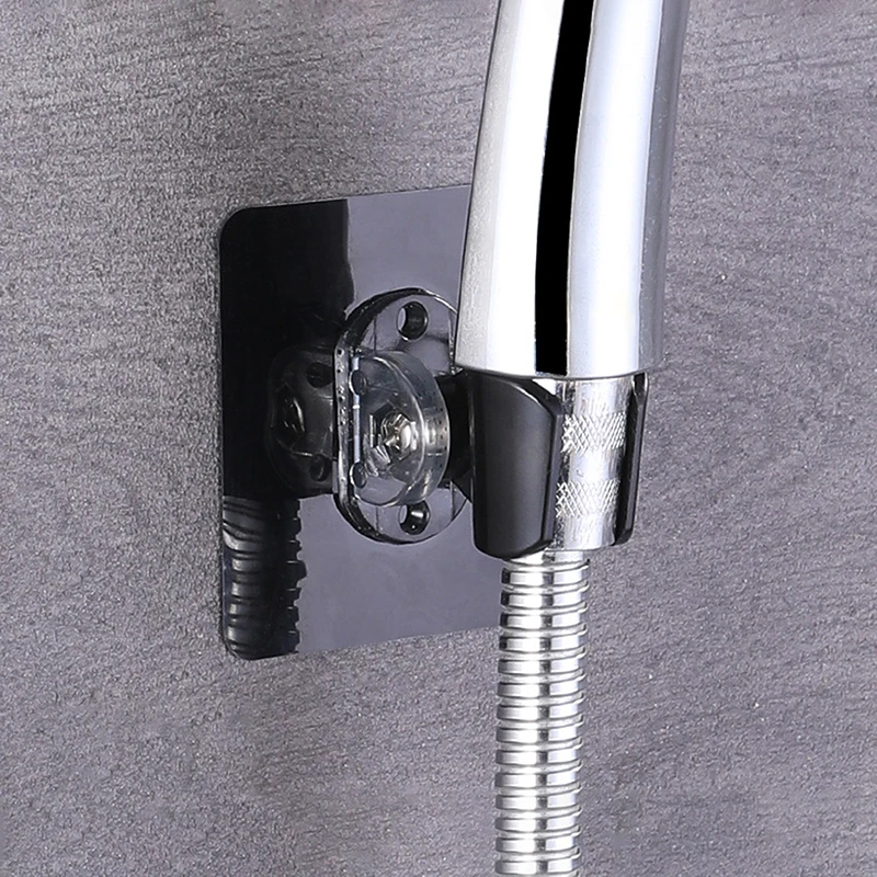 shower head holder adjustable bathroom wall mount bracket self adhesive handheld drill free showerhead rack punch free chrome free global shipping