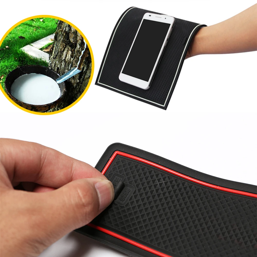 Противоскользящий резиновый коврик для чашки дверной с желобом Honda City GM6 2015 ~ 2019