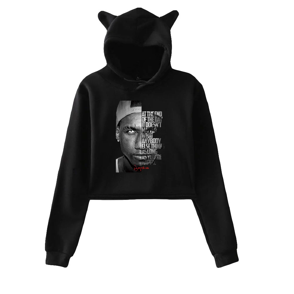 

Hopsin худи с кошачьими ушами для женщин с длинным рукавом с капюшоном толстовки Лидер продаж Повседневная Уличная одежда