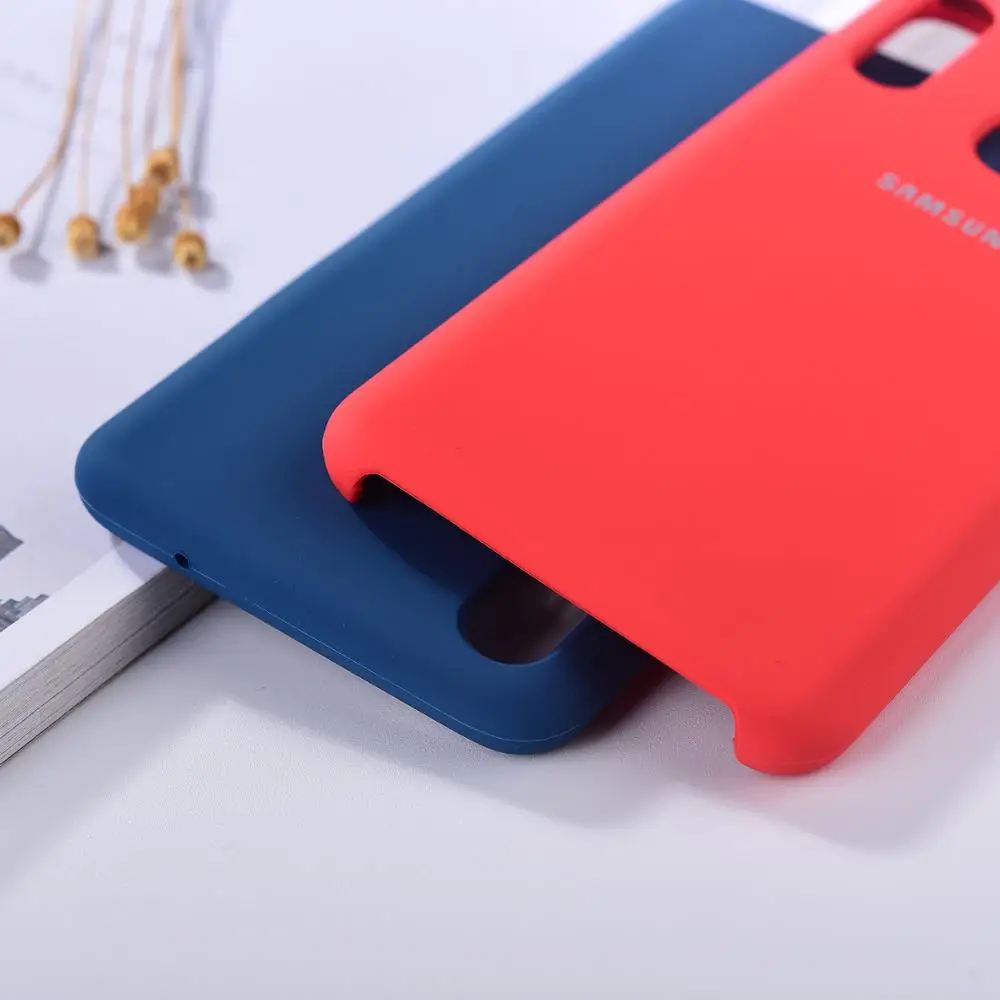 Оригинальный жидкий силиконовый чехол Samsung A10S A20S M01S мягкий и шелковистый