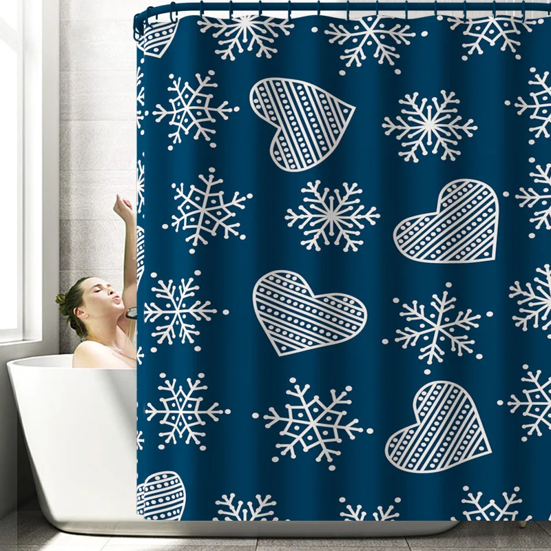 Рождество Стиль Снежинка Полиэстер Душ Шторы домашний декор Ванная комната