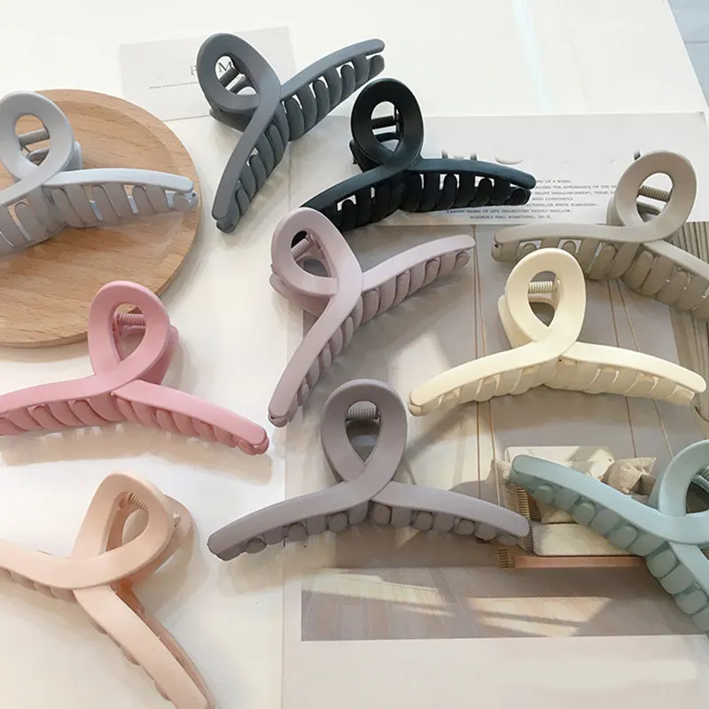 

Acrylic Frosted Women Hair Accessories Elegant Simple Cross Hairpins INS Korean Popular DIY Makeup Large Size Geometric Hairpin