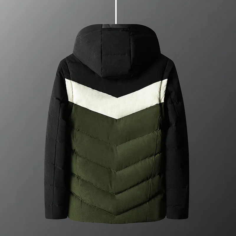 Covrlge Slim Jacket Men Autumn Spring Thicken Mens Coat Warm Outwear Windproof Hooded Overcoat Zipper Parkas Jackets Man MWM084