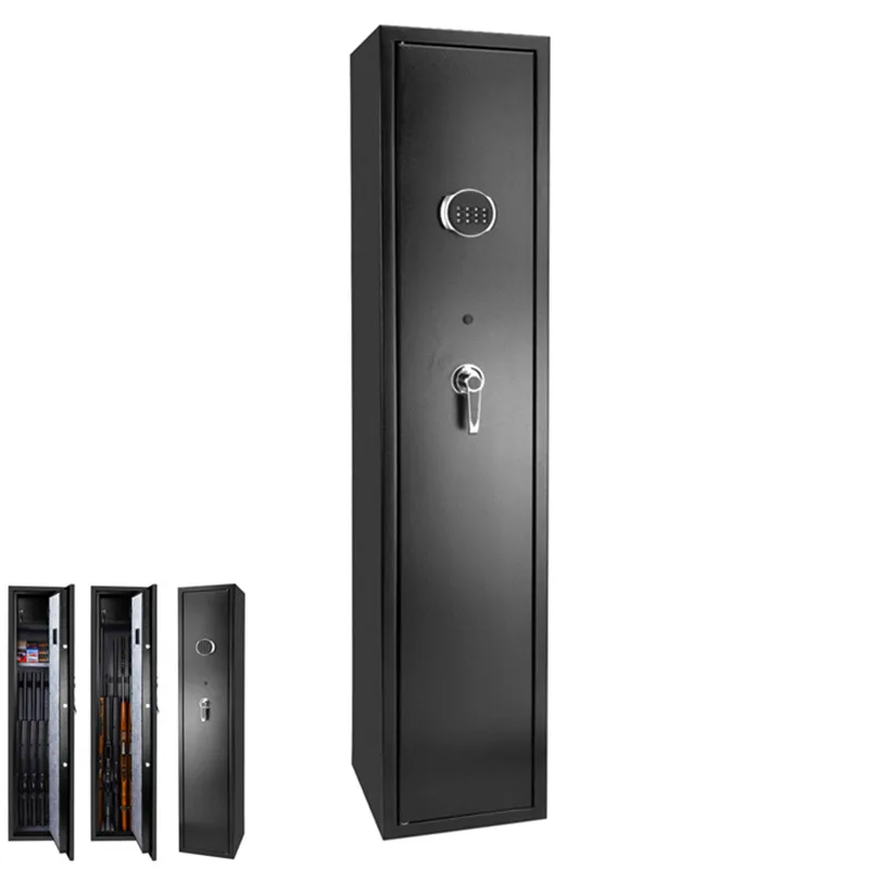 

Gun Safe For Rifle Upgraded Quick Access 5-Gun Large Rifle Gun Security Cabinet For Rifle Shotgun Firearms With Pistol Lock Box