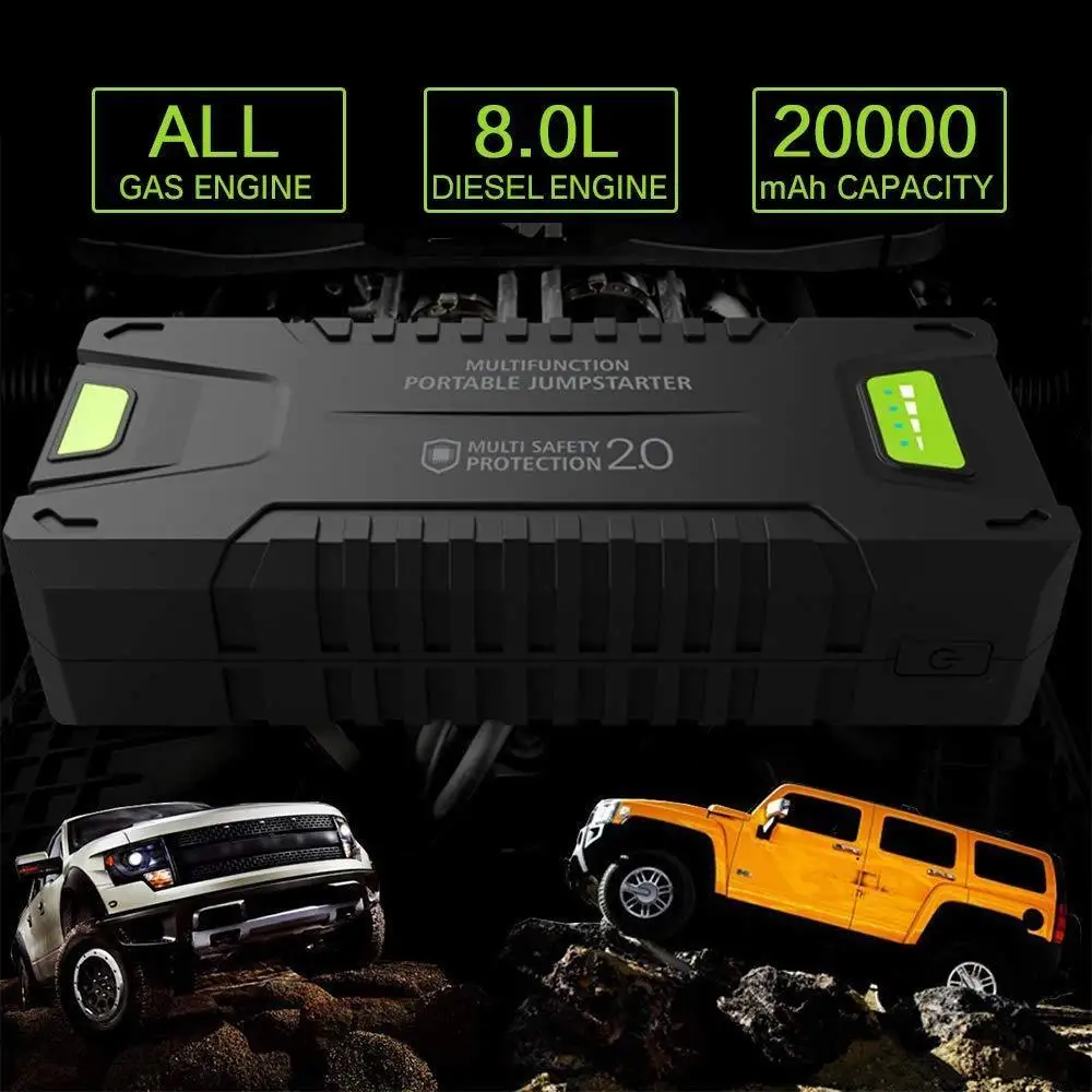 12V аварийного автомобиля Зарядное устройство 1000A 20000 мА/ч Мощность внешний