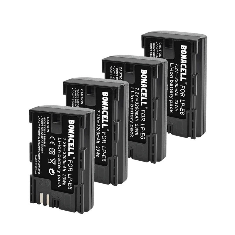 7 2 V 3200 мА/ч LP E6 E6N Batteria батареи для Canon 7D Mark II Камера EOS 60D 70D 80D 5D III IV|Перезаряжаемые