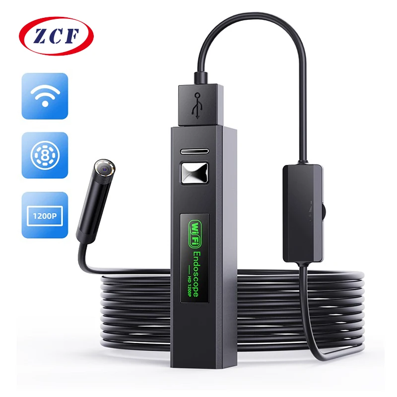 Камера Эндоскоп F150 8 светодиодов мм Wi Fi HD1200P|endoscope camera|camera borescopeendoscope borescope |
