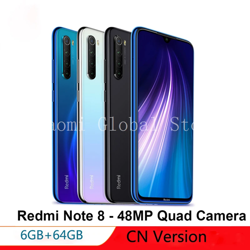 CN версия Xiaomi Note 8 6 ГБ ОЗУ 64 Гб ПЗУ мобильный телефон Snapdragon 665 быстрая зарядка