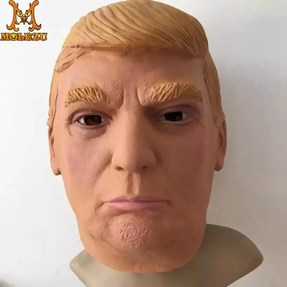 

Molezu Halloween Donald Trump Celebrity Putin President Latex Mask Halloween Ball Cosplay Masks Party Costume Dress Up Mask