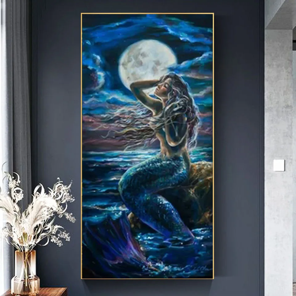 Набор для алмазной вышивки Девочка-русалка картина 5D сделай сам с фантазией