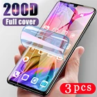 3 шт. полное покрытие для samsung galaxy A90 A80 A70 A60 A50 A40 A30 A20 A10 Гидрогелевая пленка защита для экрана Защитная пленка не стекло
