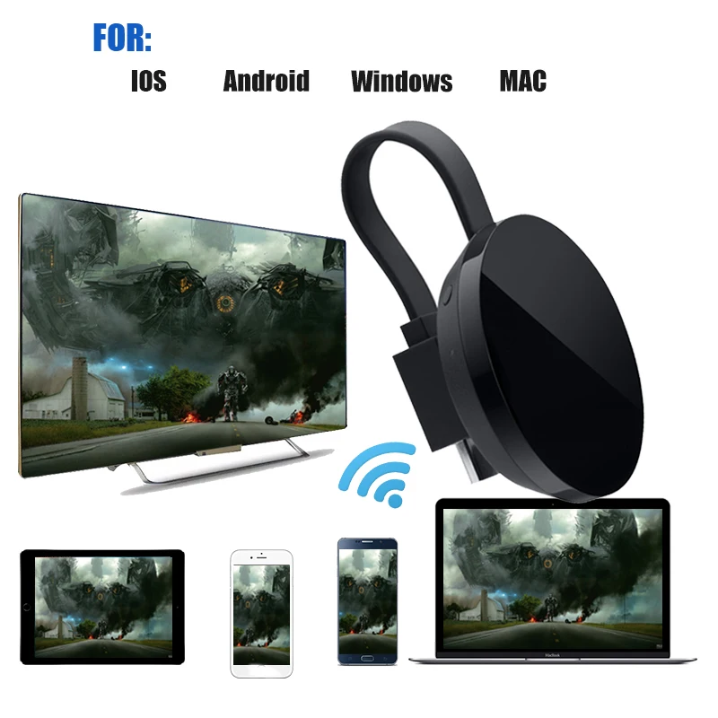 Беспроводной Wi Fi адаптер anycast для телевизора netflex Android google home chromecast hdmi