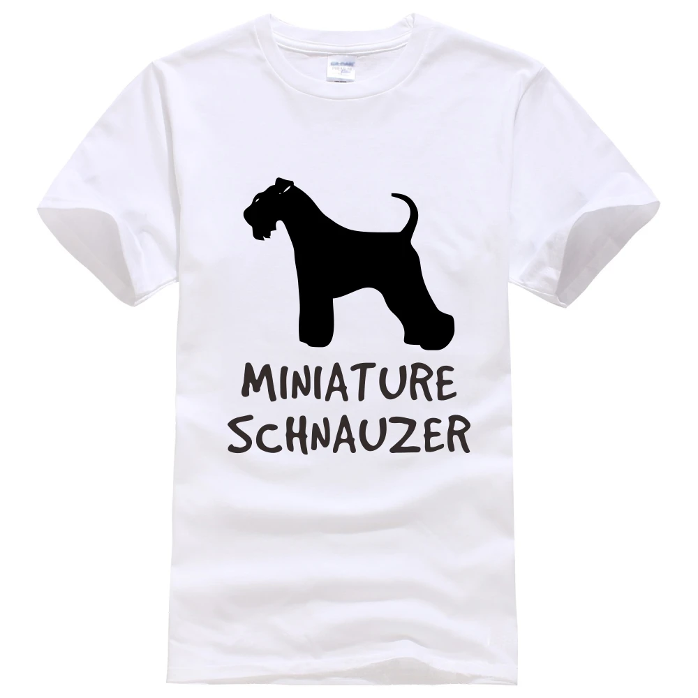 Миниатюрная футболка с коротким рукавом для женщин и мужчин Schnauzer lover owner унисекс |