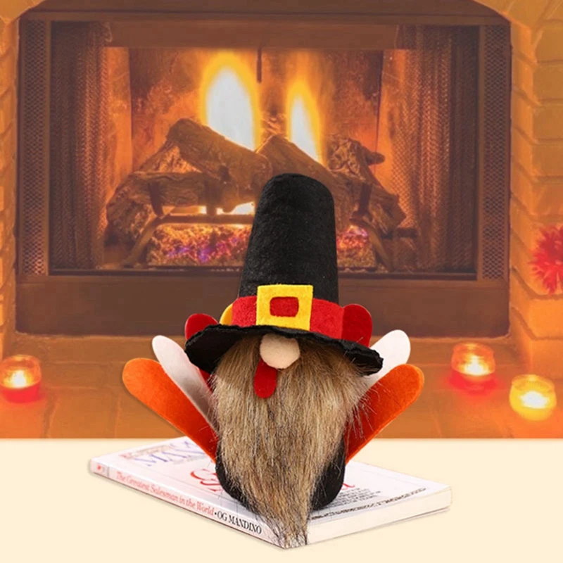 Плюшевые украшения Мистер и миссис на День Благодарения Гном-2 шт. индейки гномы