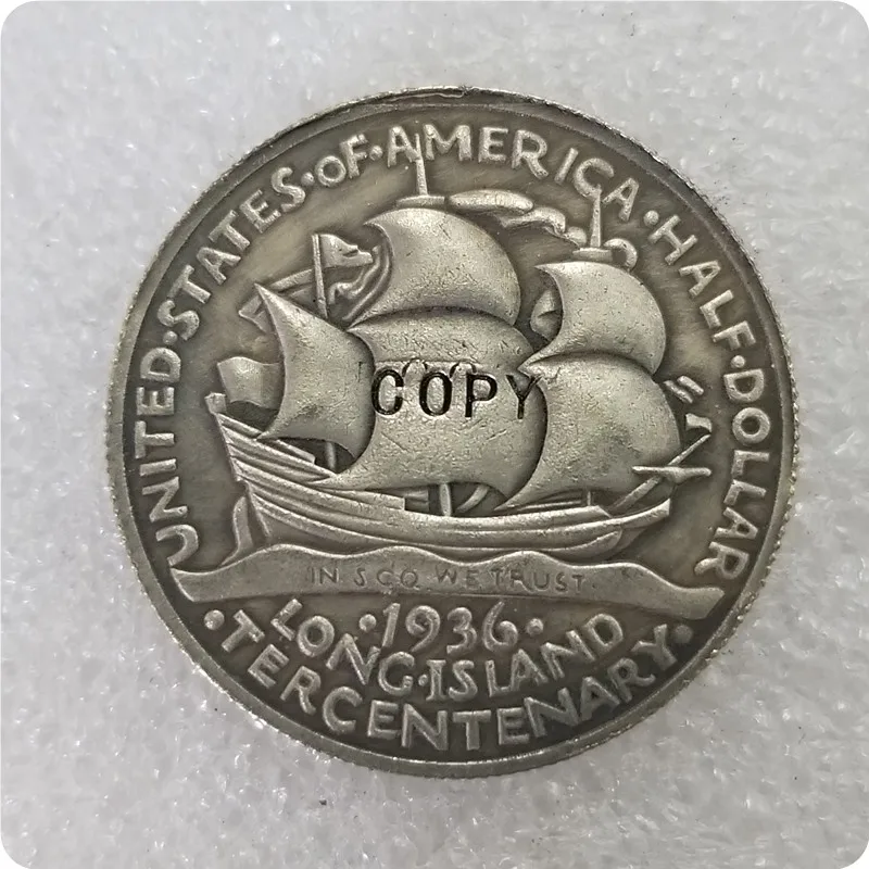США 1936 длинный остров серебряная половина доллара искусственная монета памятные