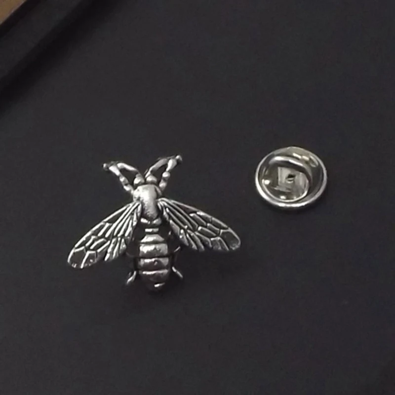 Милые животные пчелы брошь Античный стиль металла мед Броши с насекомыми для