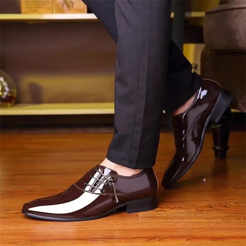 

2021 Men's Shoes Fashion Business All-match Solid Color PU Polished Shiny Side Adjustment Belt Comfortable Dress Shoes 3KC340