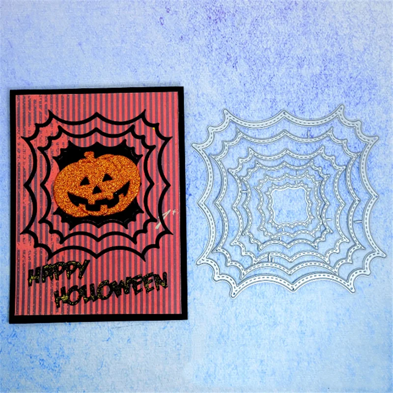 Eastshape Хэллоуин Вырубные штампы металлические паук веб слой рамки Скрапбукинг
