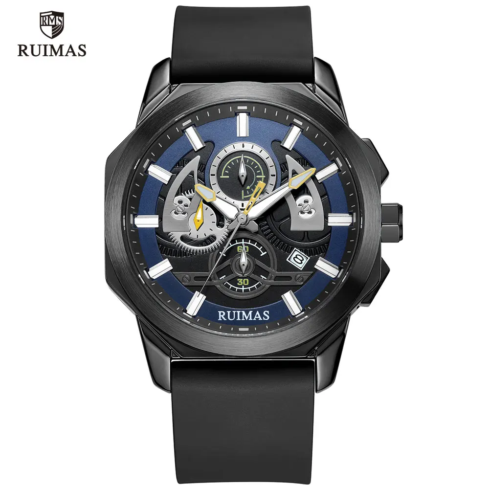 Мужские наручные часы MEGIR & RUIMAS роскошные спортивные водонепроницаемые с