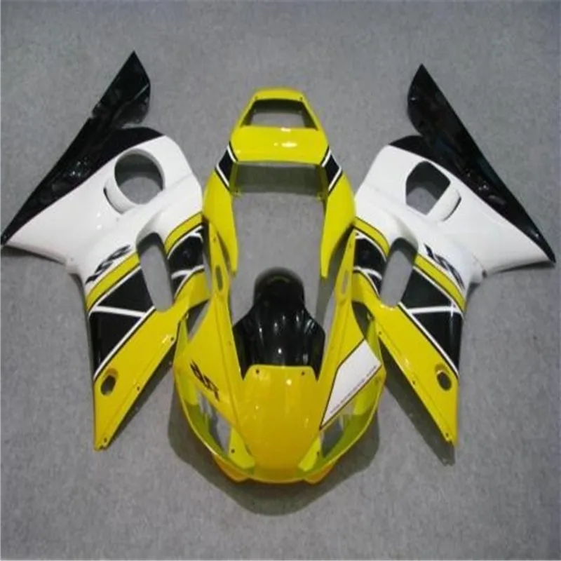 

Nn-100%new yellow white black Fairing kit for YZF-R6 98-02 YZF R6 98 99 00 01 02 YZF 600 R6 1998-2002 ABS fairing for Yamaha