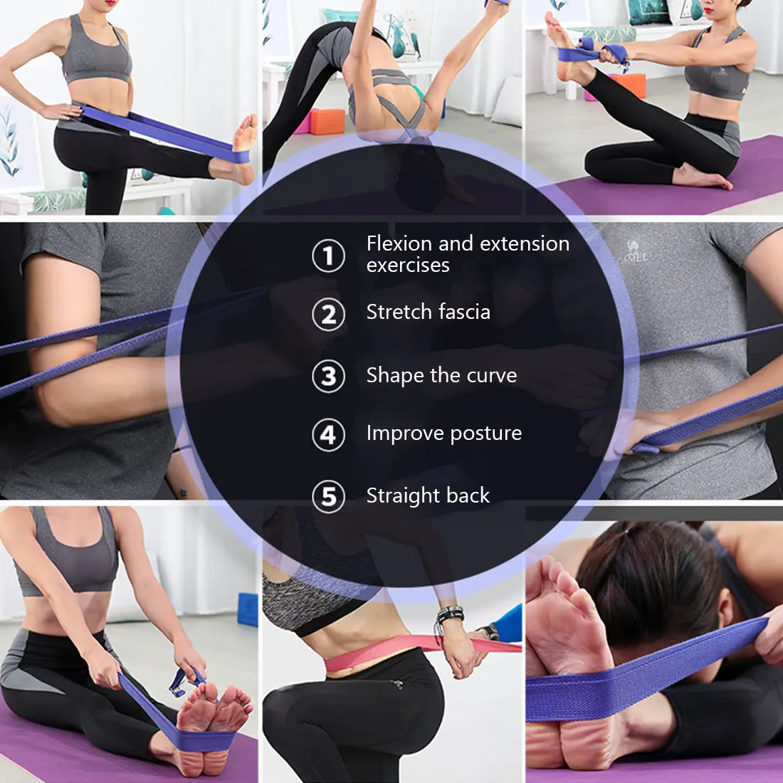 

Leg band loop bandage bandage split training waist flexible rope rope gym dance ligament stretch belt door professional trainer