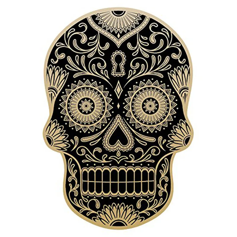 

DAY OF THE DEAD Retro Sugar Skull Fun Car Sticker Shape PVC Decal Decoration Accessory ZWW-2910, 15cm*10cm