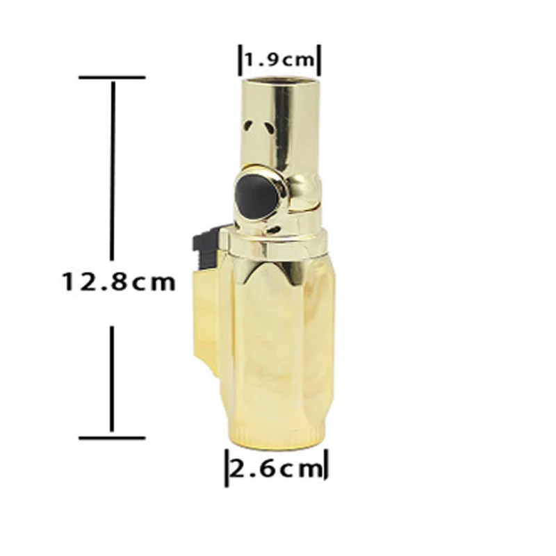 Красная зажигалка с пламенем ветрозащитная Зажигалка для сигар турбо струйные