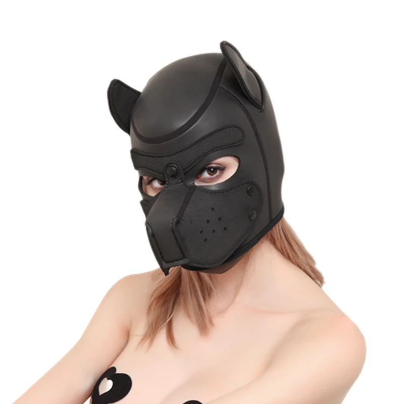 Сексуальная кожаная маска капюшон БДСМ Связывание удерживающие капюшоны на