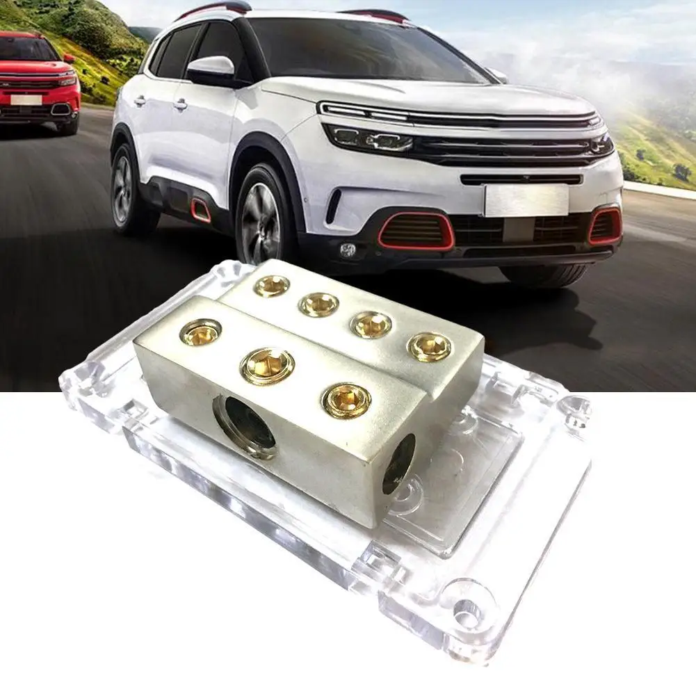 

Блок распределения аккумулятора для заземления 1 в 4 выхода заземления автозапчасти блок распределения заземления аккумулятора автомобильный усилитель мощности