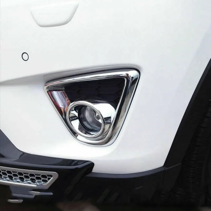 

Exterior Decor ABS Chrome Front Fog Light Cover Trim For Mazda CX-5 2013-2014 Car Decor Emblem Badge