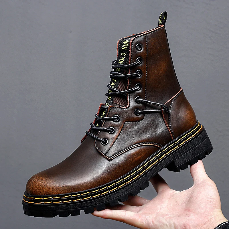 

Spring and Autumn Men's and Women's Short Boots 2021 Leather Couple Retro Naked Shoes Work Boots Chelsea Boots Mens Shoes