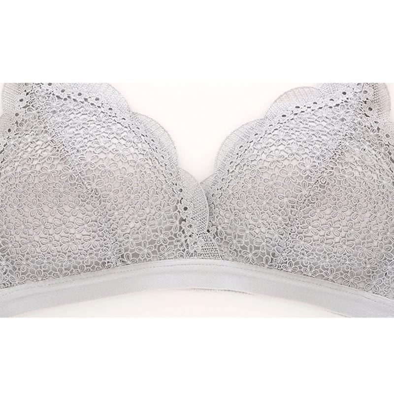 

Women Lady Lace Hollow Bra Breathable Solid Color Adjustable Shoulder Strap Underwear TY66